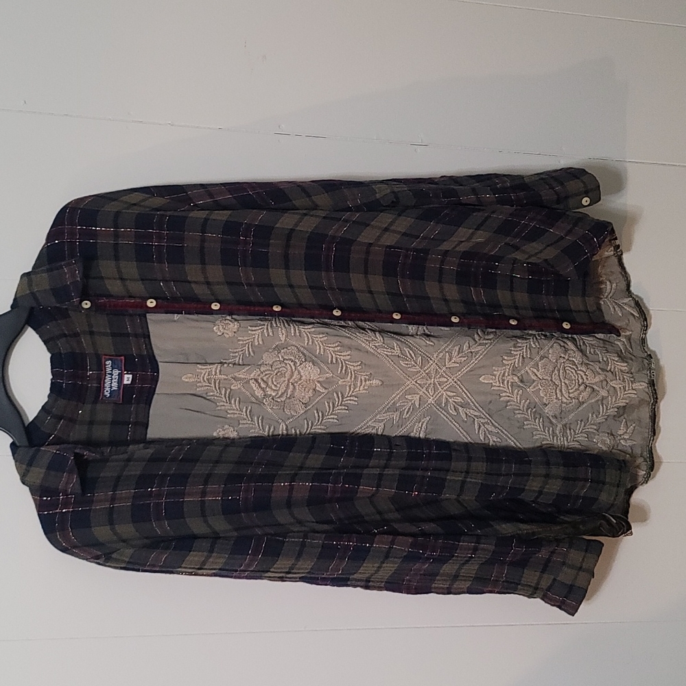 Johnny Was Long Sleeve Flannel and Velvet